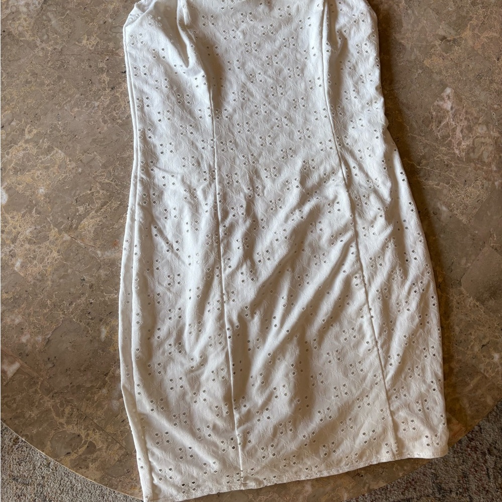 La Hearts Ivory Eyelet Top